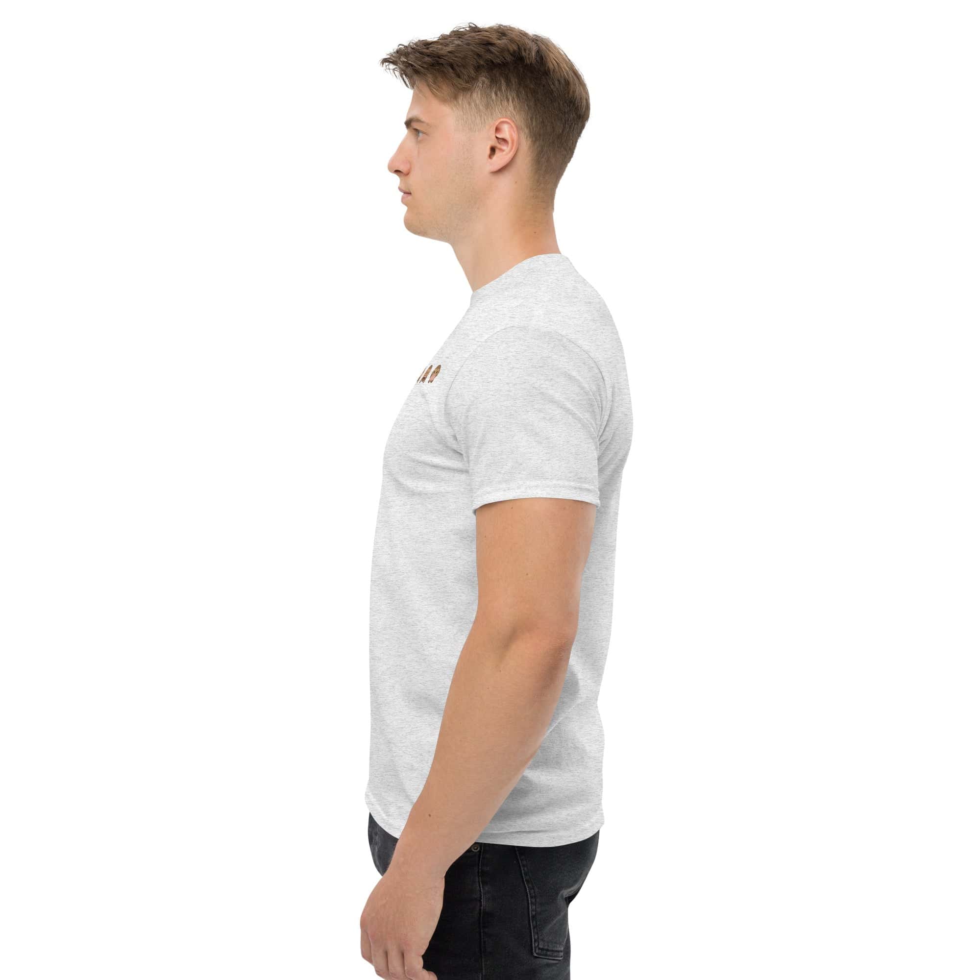 T-Shirt Unisex Ricamata 100% Cotone – Confortevole – Design Emoji scimmiette-Biiply