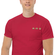 T-Shirt Unisex Ricamata 100% Cotone – Confortevole – Design Emoji scimmiette-Biiply
