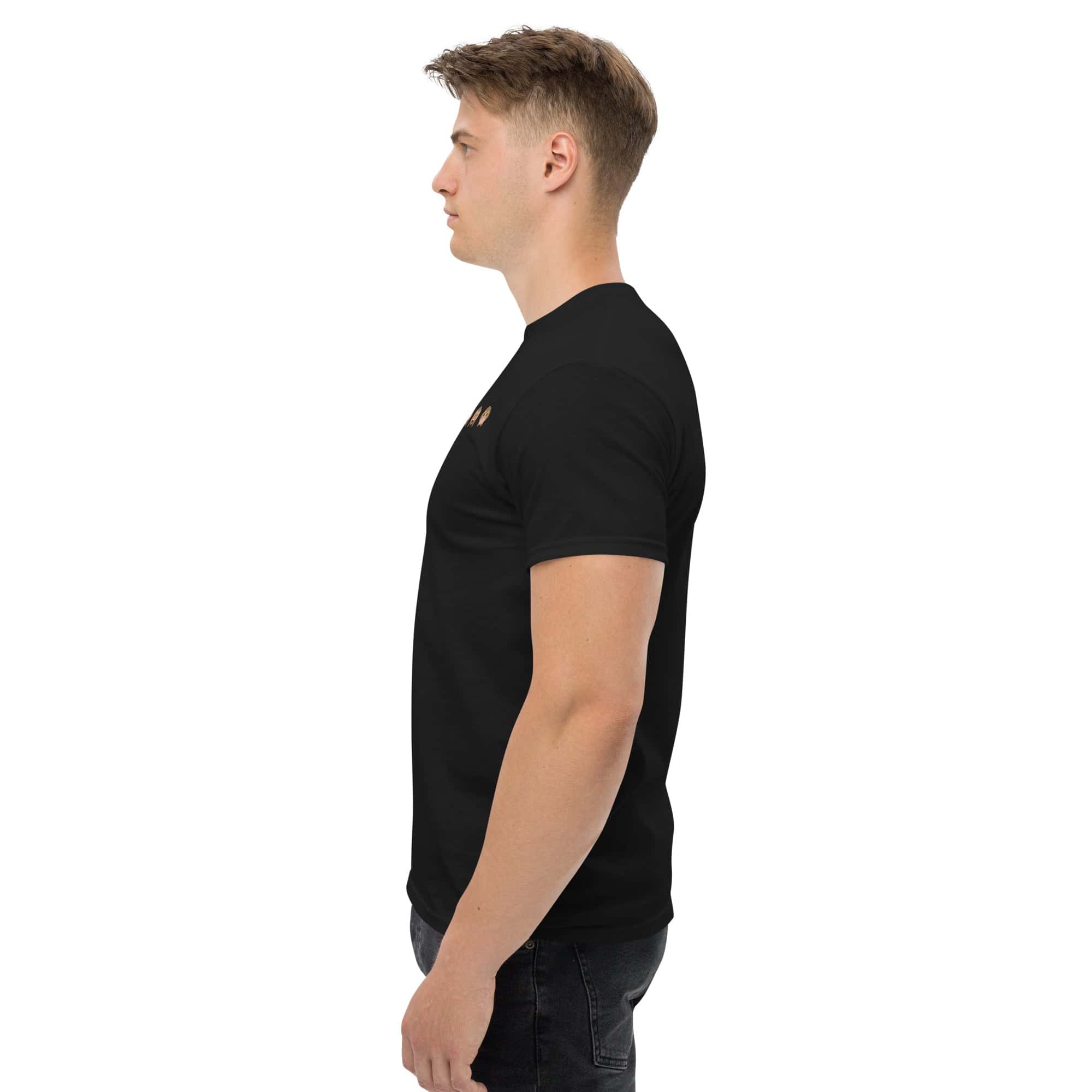 T-Shirt Unisex Ricamata 100% Cotone – Confortevole – Design Emoji scimmiette-Biiply