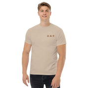 T-Shirt Unisex Ricamata 100% Cotone – Confortevole – Design Emoji scimmiette-Biiply