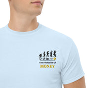 T-Shirt Unisex Ricamata 100% Cotone – Confortevole – Design Evolution Of Money-Biiply