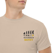 T-Shirt Unisex Ricamata 100% Cotone – Confortevole – Design Evolution Of Money-Biiply
