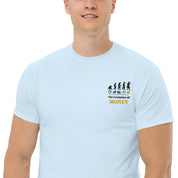 T-Shirt Unisex Ricamata 100% Cotone – Confortevole – Design Evolution Of Money-Biiply