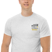 T-Shirt Unisex Ricamata 100% Cotone – Confortevole – Design Evolution Of Money-Biiply