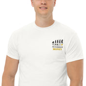 T-Shirt Unisex Ricamata 100% Cotone – Confortevole – Design Evolution Of Money-Biiply