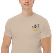 T-Shirt Unisex Ricamata 100% Cotone – Confortevole – Design Evolution Of Money-Biiply