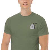 Ricamo Personalizzato - T-shirt Ricamata Unisex – 100% Cotone – Stile Streetwear e Confortevole – Fantasmino Boo!-Biiply