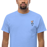 T-Shirt Unisex Ricamata 100% Cotone – Confortevole – Design Fiore di Ciliegio-Biiply