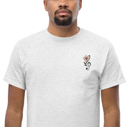 T-Shirt Unisex Ricamata 100% Cotone – Confortevole – Design Fiore di Ciliegio-Biiply