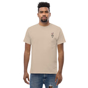 T-Shirt Unisex Ricamata 100% Cotone – Confortevole – Design Fiore di Ciliegio-Biiply