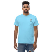 T-Shirt Unisex Ricamata 100% Cotone – Confortevole – Design Fiore di Ciliegio-Biiply