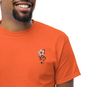 T-Shirt Unisex Ricamata 100% Cotone – Confortevole – Design Fiore di Ciliegio-Biiply