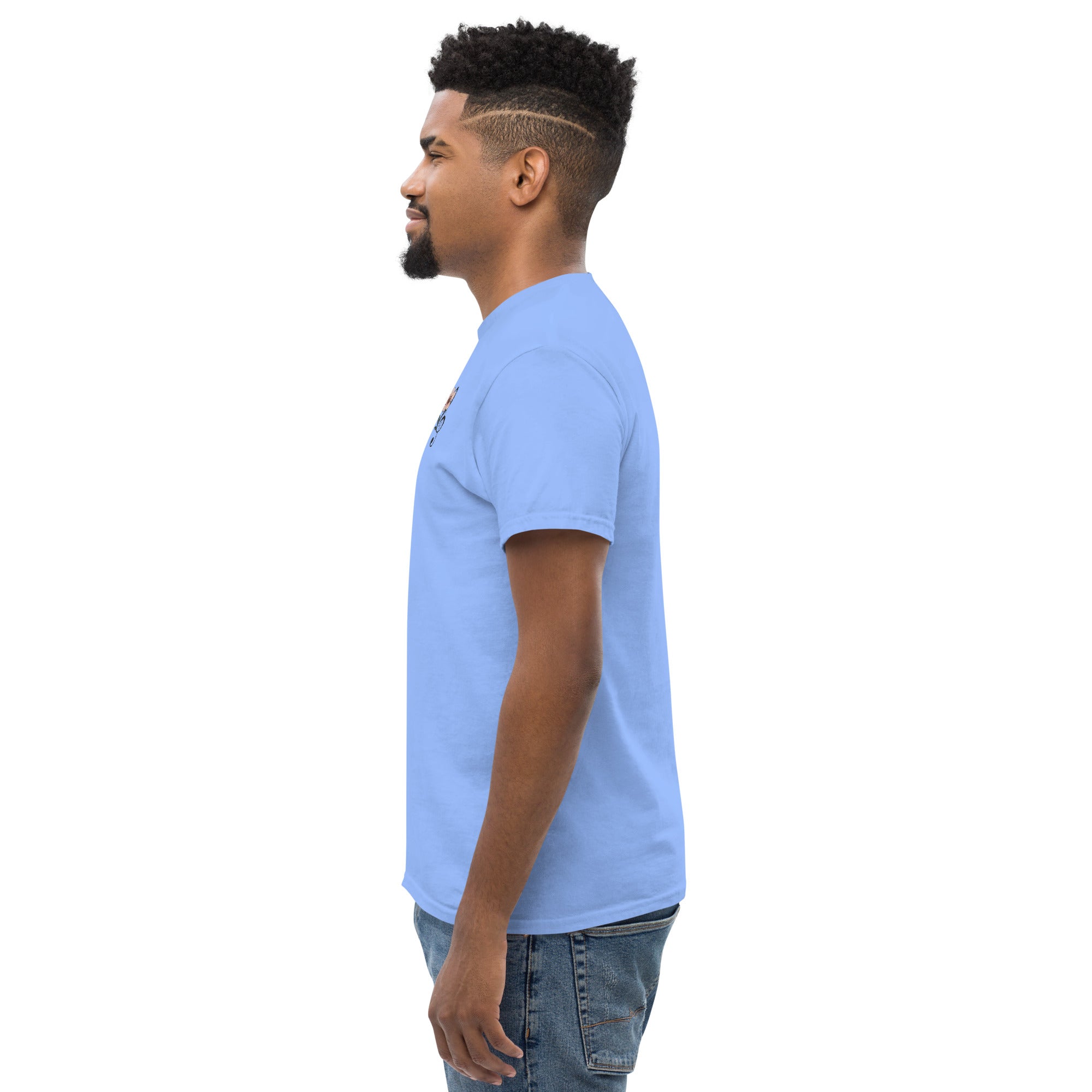T-Shirt Unisex Ricamata 100% Cotone – Confortevole – Design Fiore di Ciliegio-Biiply