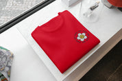 T-Shirt Unisex Ricamata 100% Cotone – Confortevole – Design Fiorellino Fuck Off-Biiply