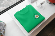 T-Shirt Unisex Ricamata 100% Cotone – Confortevole – Design Fiorellino Fuck Off-Biiply