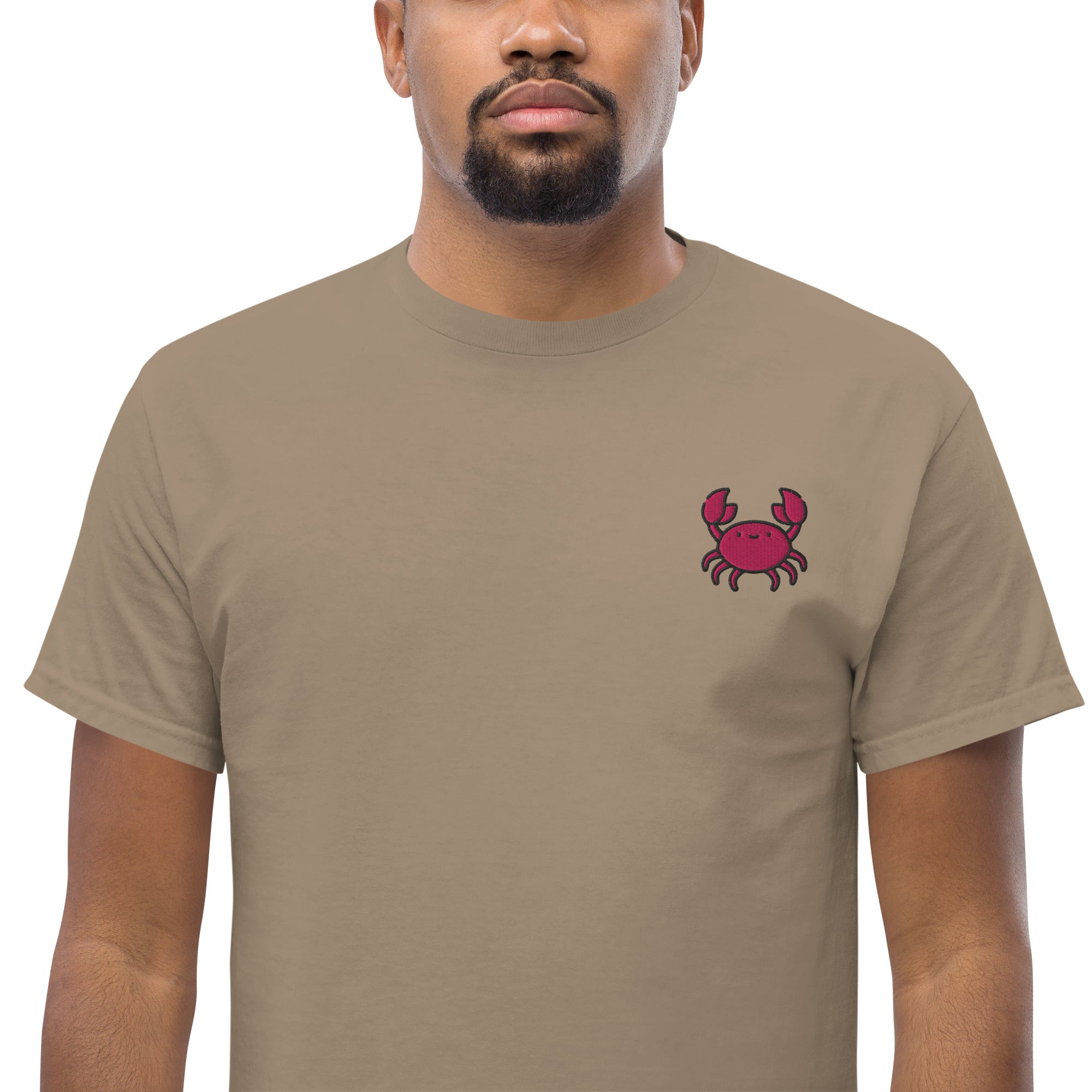 T-Shirt Unisex Ricamata 100% Cotone – Confortevole – Design Granchio-Biiply