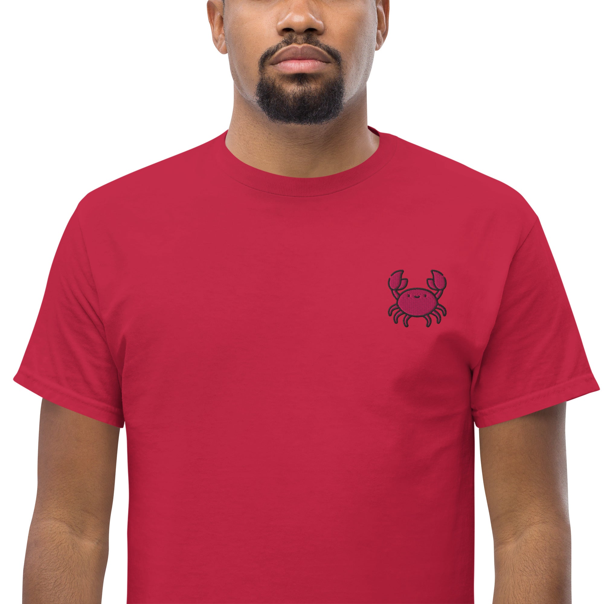 T-Shirt Unisex Ricamata 100% Cotone – Confortevole – Design Granchio-Biiply