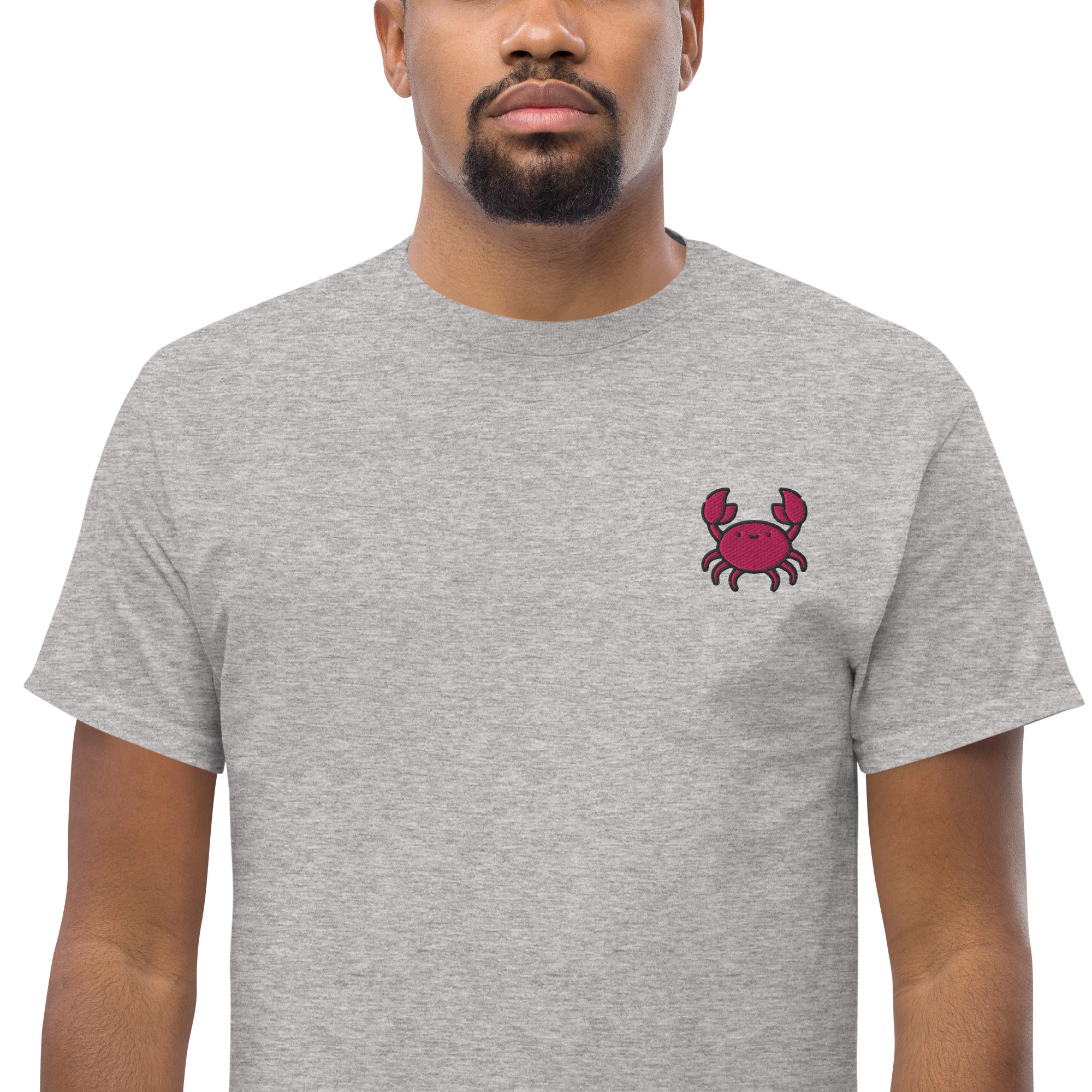 T-Shirt Unisex Ricamata 100% Cotone – Confortevole – Design Granchio-Biiply