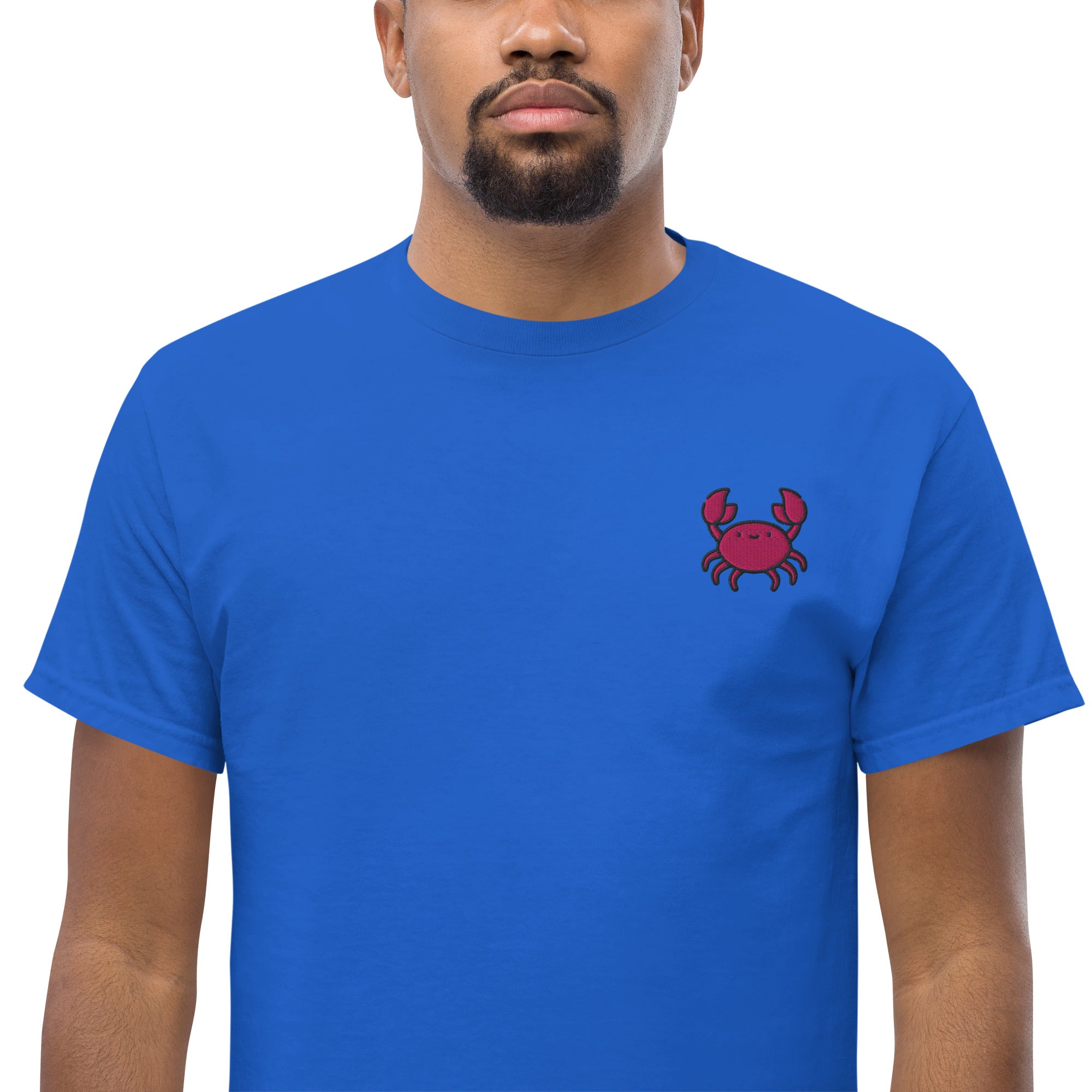 T-Shirt Unisex Ricamata 100% Cotone – Confortevole – Design Granchio-Biiply