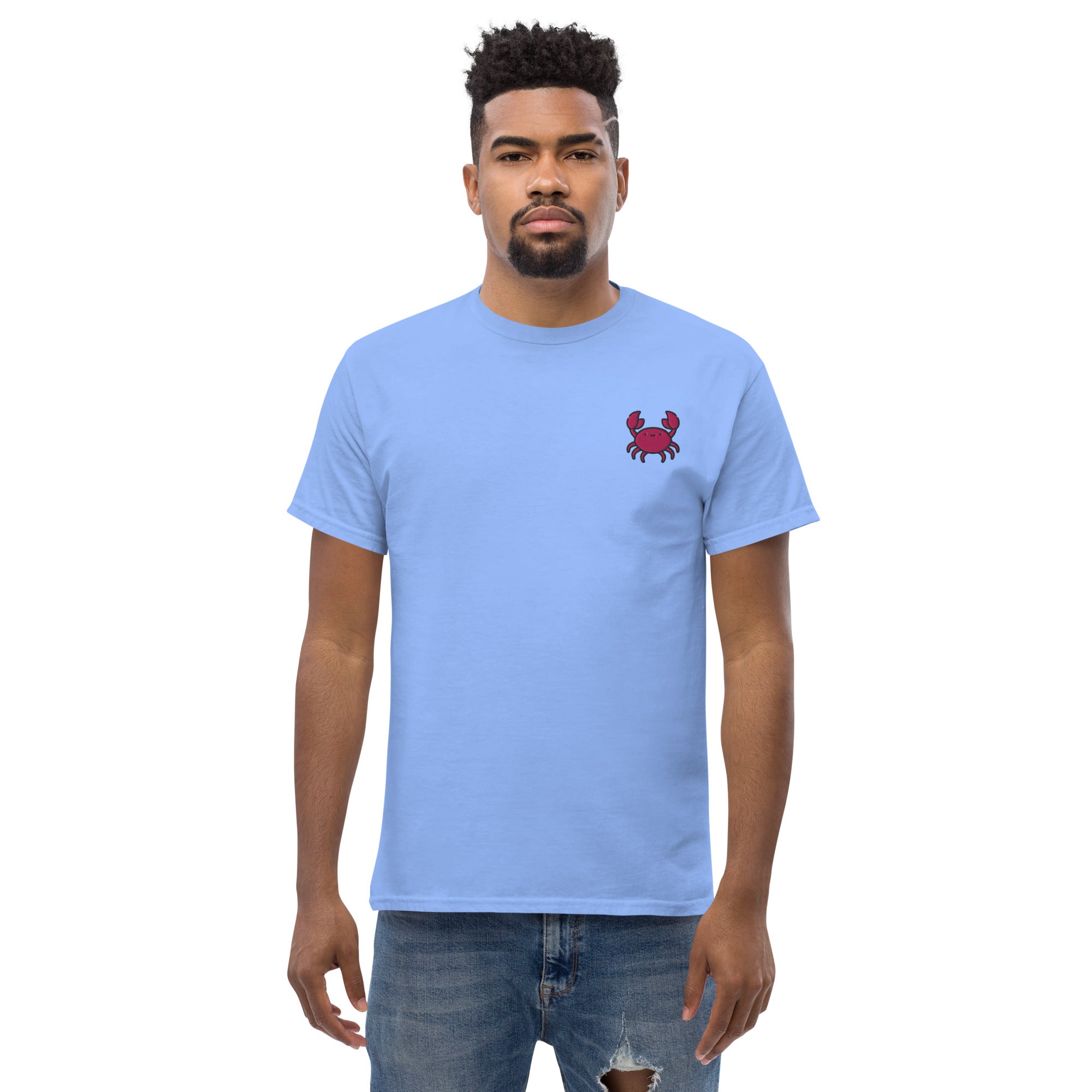 T-Shirt Unisex Ricamata 100% Cotone – Confortevole – Design Granchio-Biiply