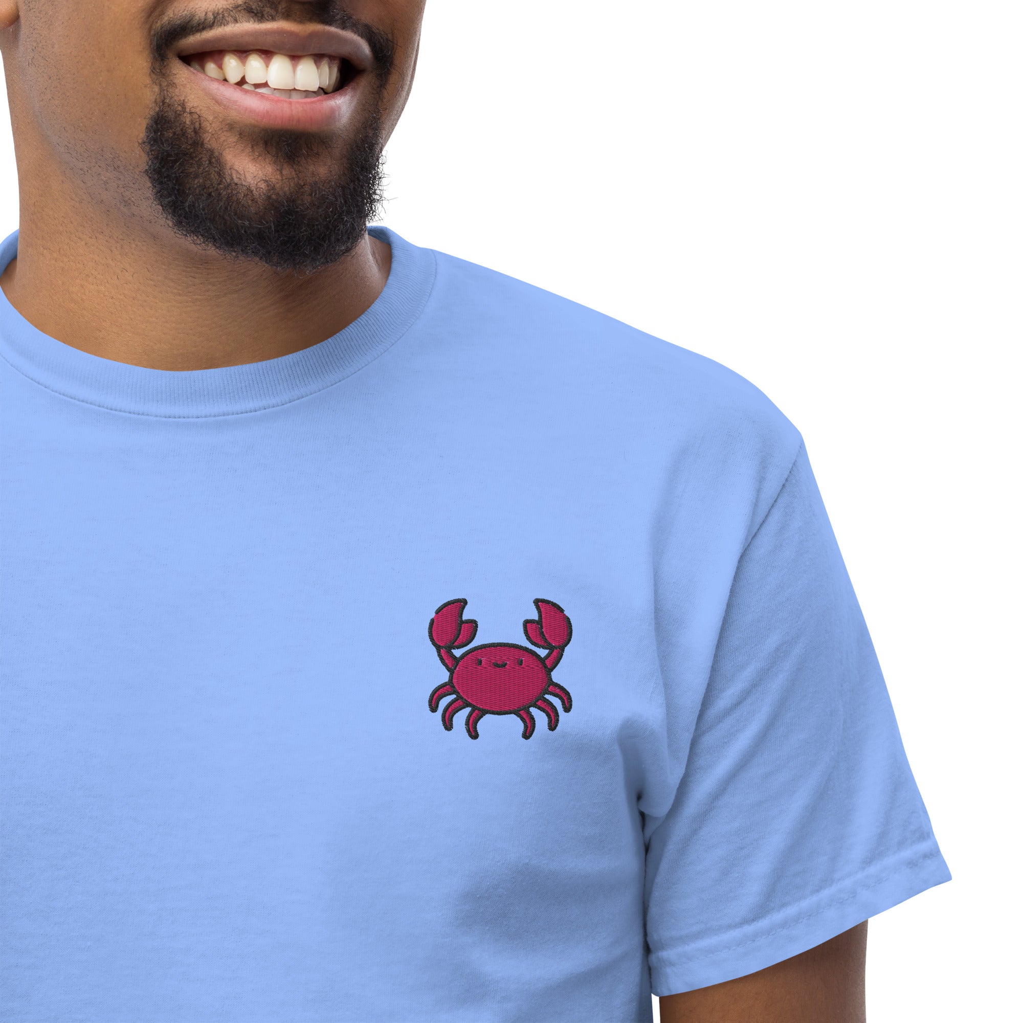 T-Shirt Unisex Ricamata 100% Cotone – Confortevole – Design Granchio-Biiply