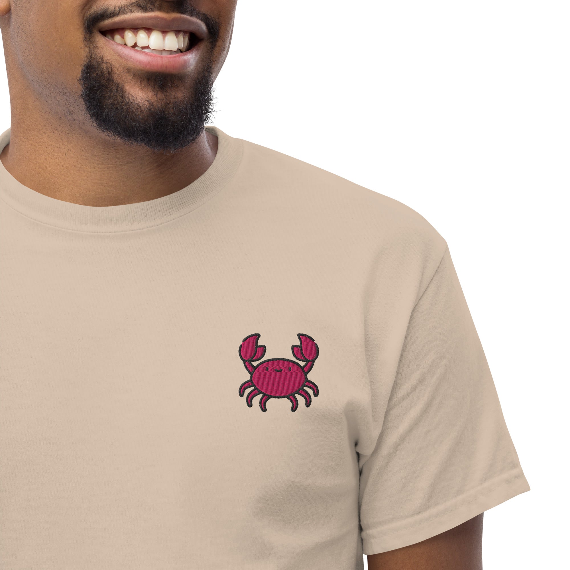 T-Shirt Unisex Ricamata 100% Cotone – Confortevole – Design Granchio-Biiply