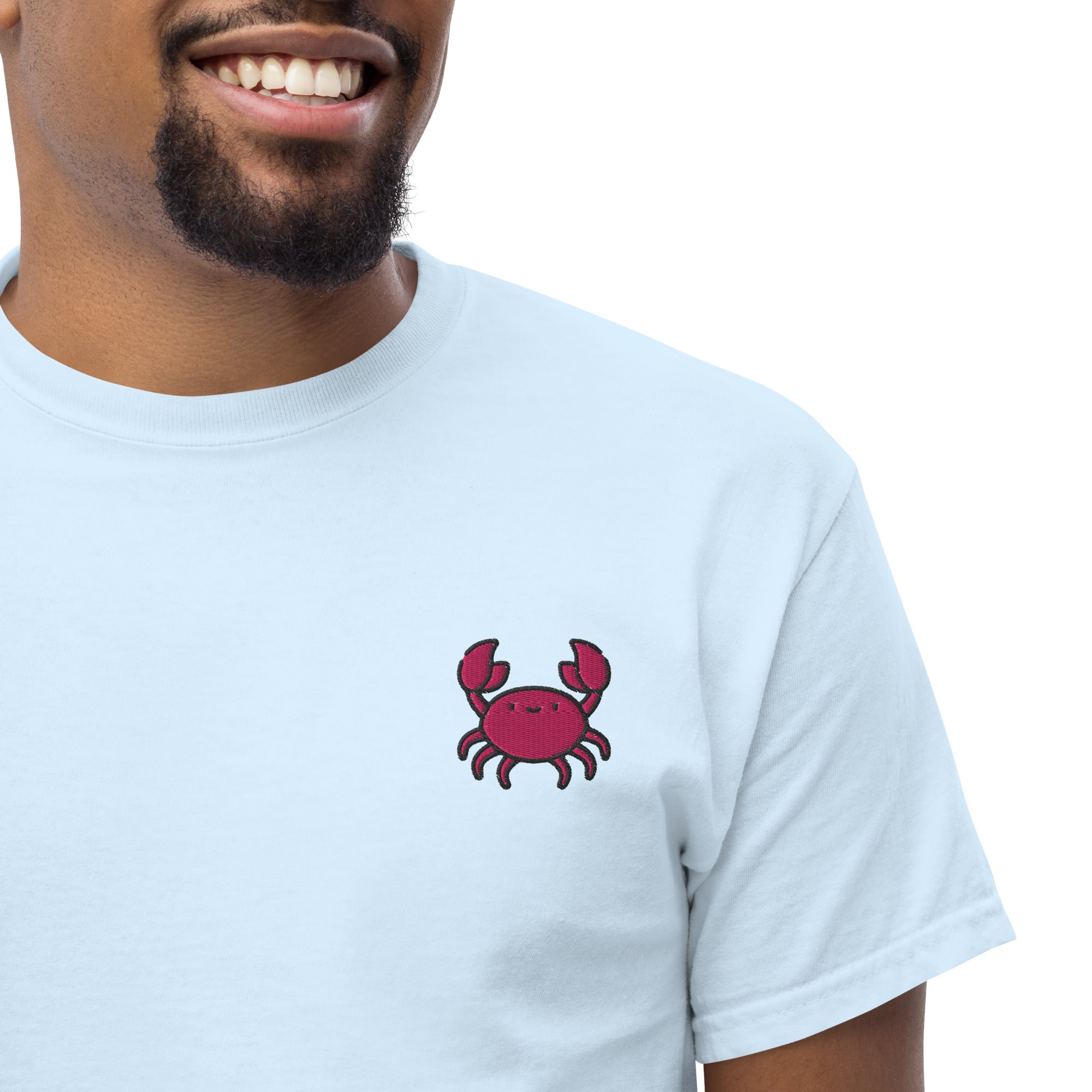 T-Shirt Unisex Ricamata 100% Cotone – Confortevole – Design Granchio-Biiply