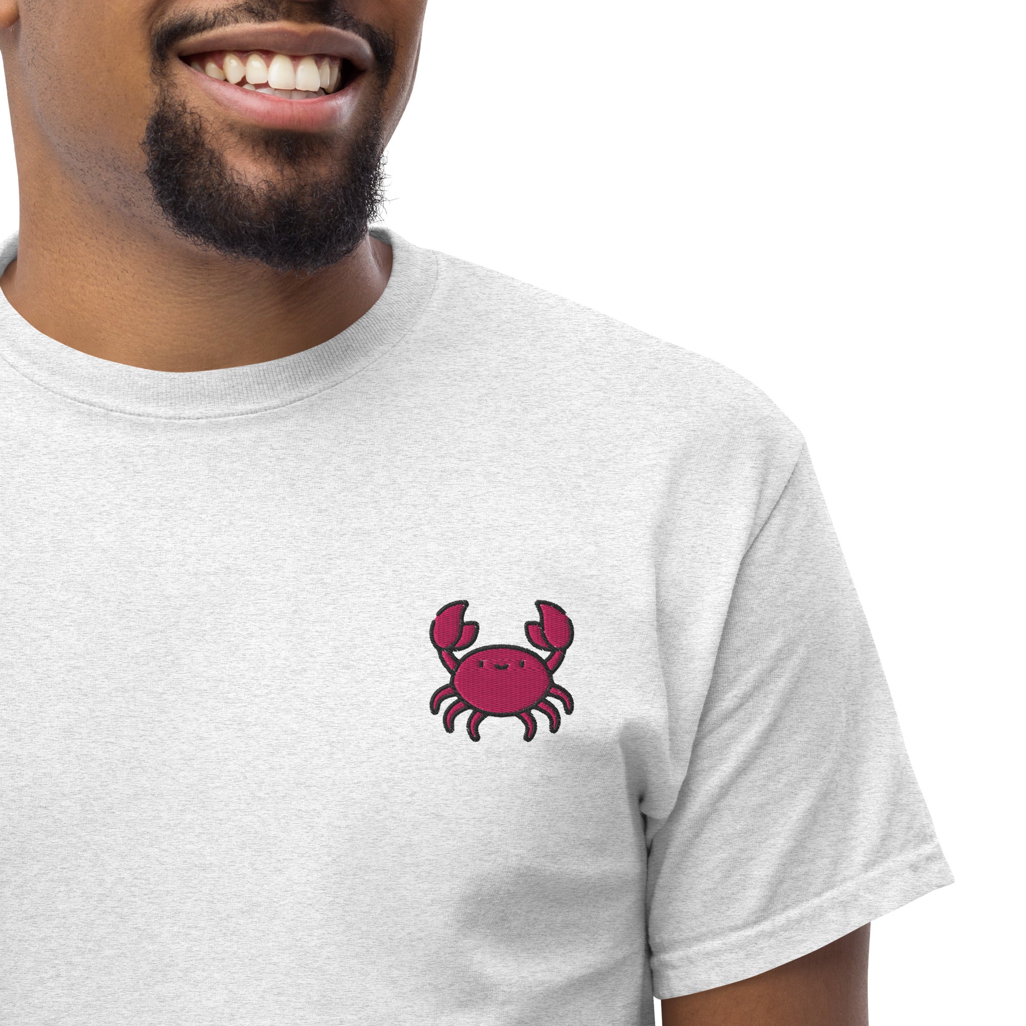 T-Shirt Unisex Ricamata 100% Cotone – Confortevole – Design Granchio-Biiply