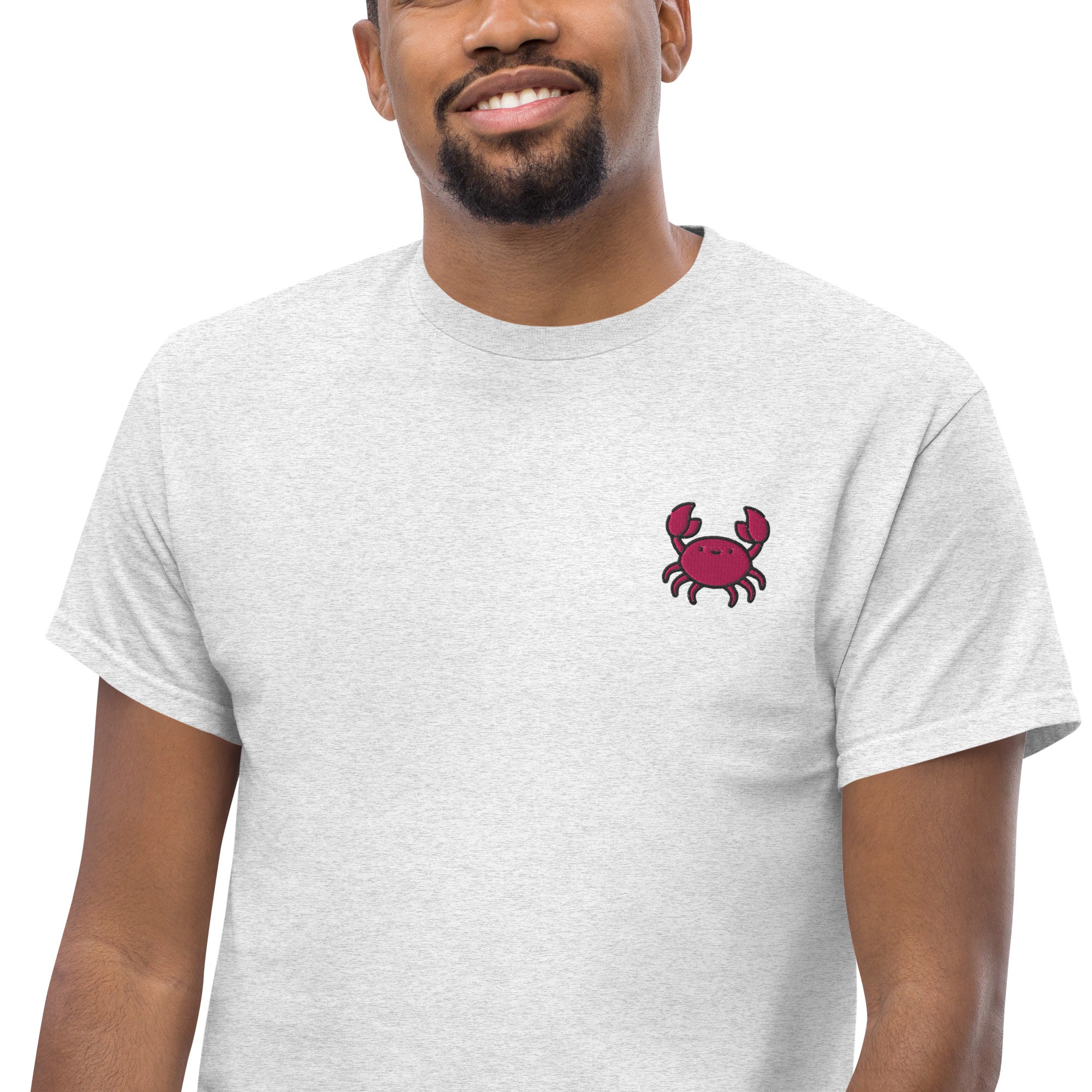 T-Shirt Unisex Ricamata 100% Cotone – Confortevole – Design Granchio-Biiply
