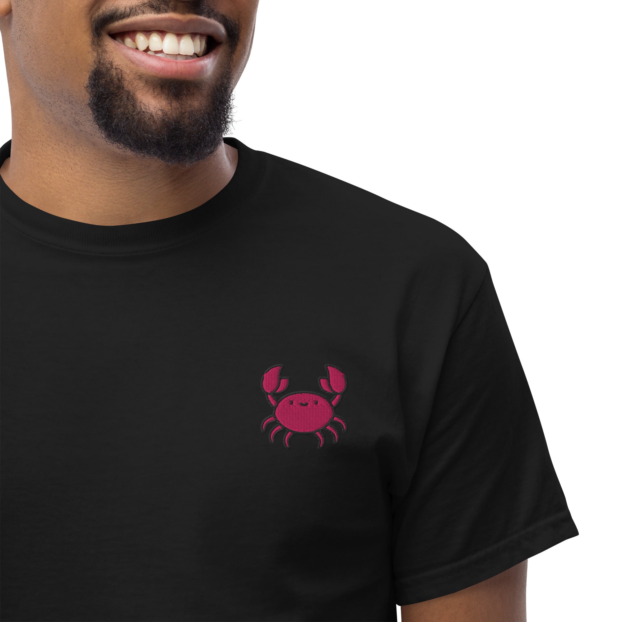 T-Shirt Unisex Ricamata 100% Cotone – Confortevole – Design Granchio-Biiply