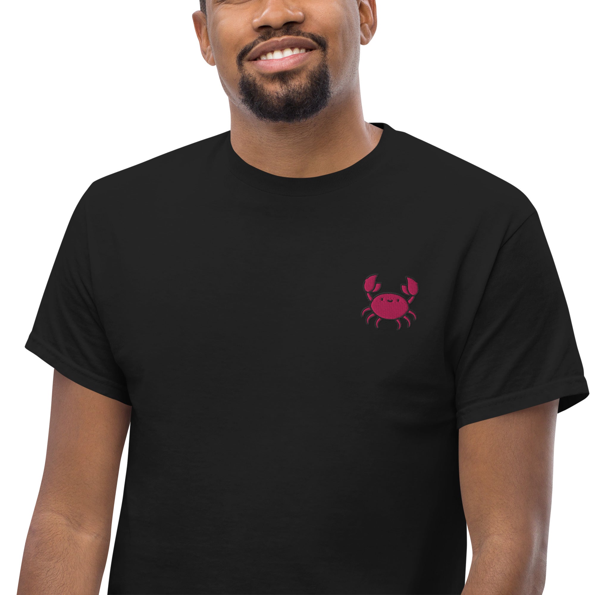 T-Shirt Unisex Ricamata 100% Cotone – Confortevole – Design Granchio-Biiply