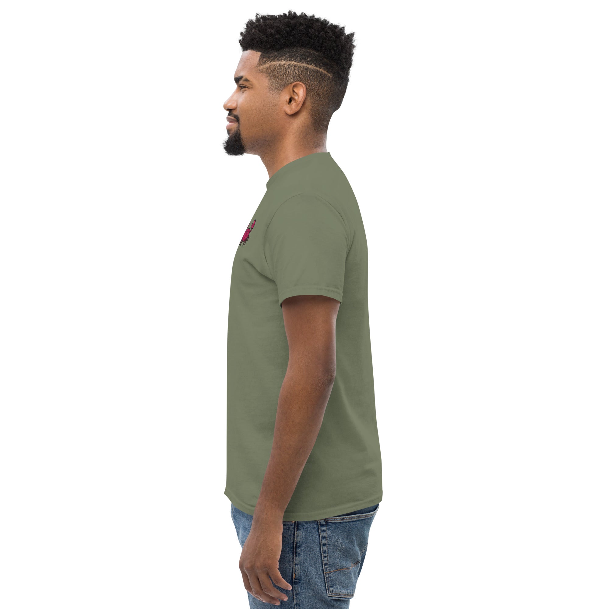 T-Shirt Unisex Ricamata 100% Cotone – Confortevole – Design Granchio-Biiply