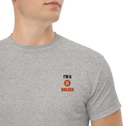 T-Shirt Unisex Ricamata 100% Cotone – Confortevole – Design I'm BTC Holder-Biiply
