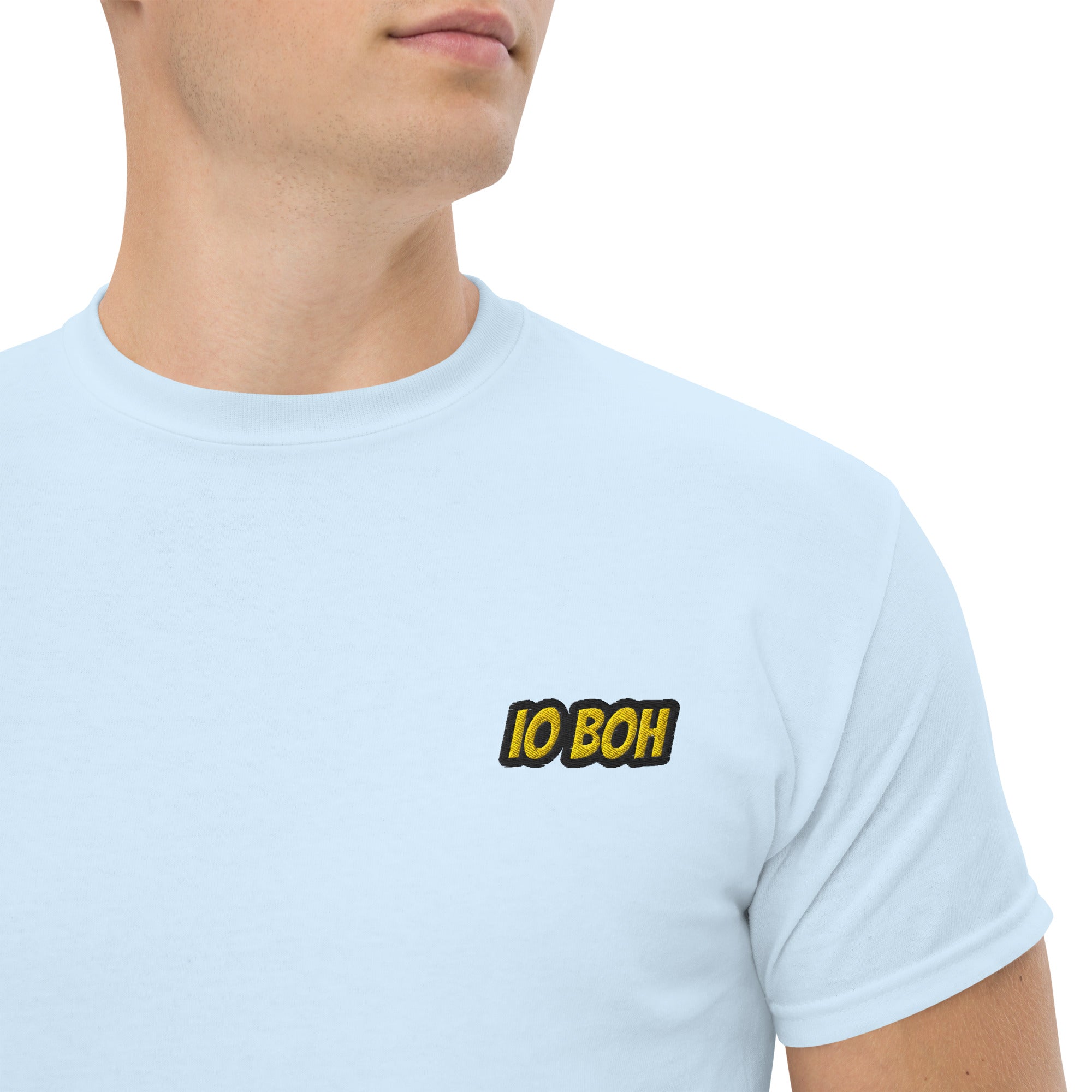 T-Shirt Unisex Ricamata 100% Cotone – Confortevole – Design Io Boh-Biiply