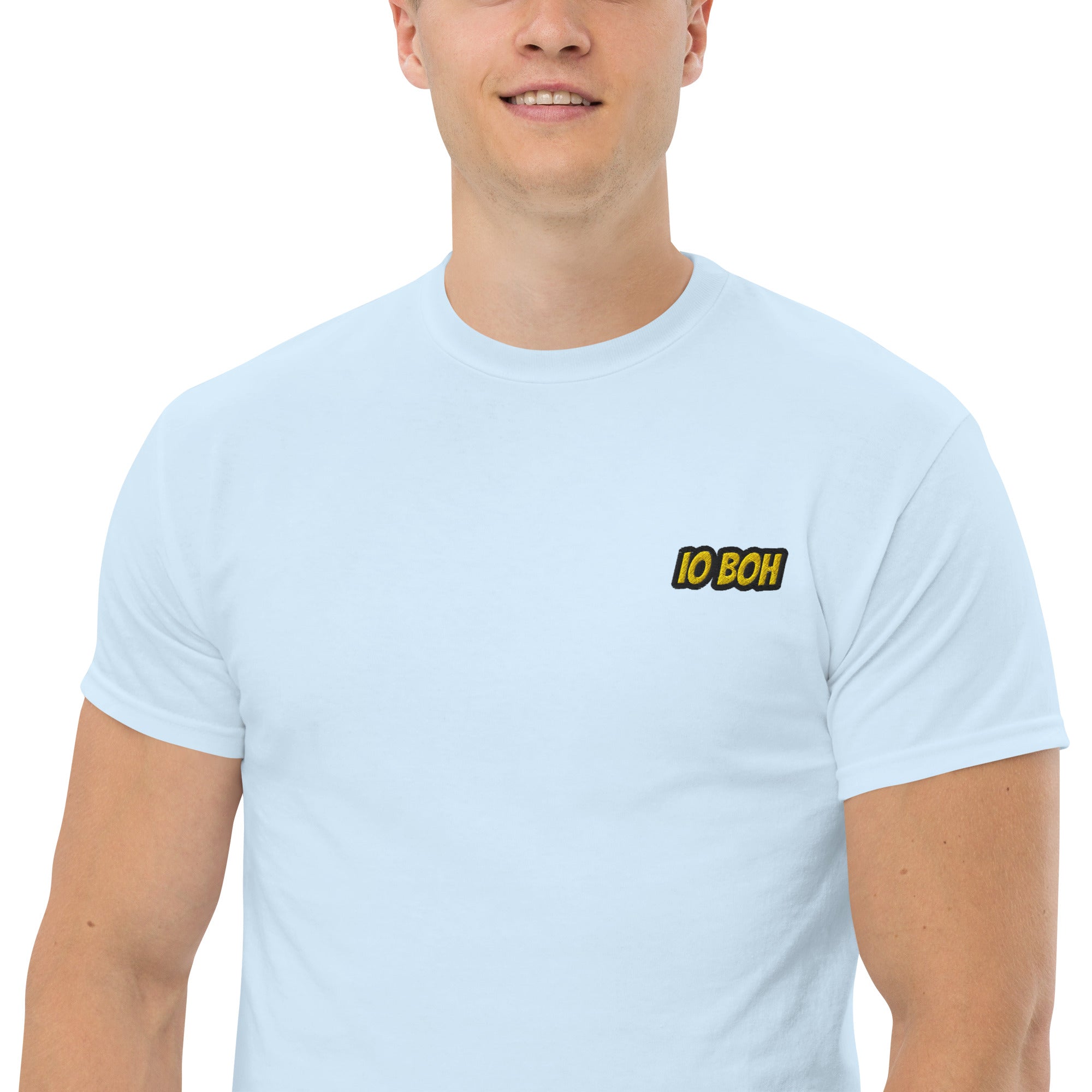 T-Shirt Unisex Ricamata 100% Cotone – Confortevole – Design Io Boh-Biiply