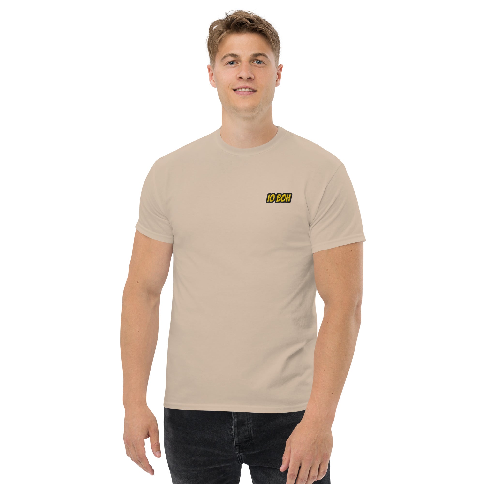 T-Shirt Unisex Ricamata 100% Cotone – Confortevole – Design Io Boh-Biiply