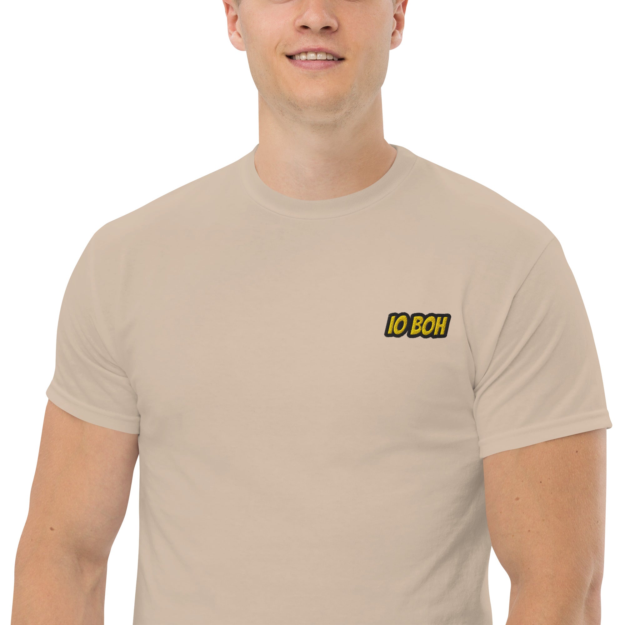 T-Shirt Unisex Ricamata 100% Cotone – Confortevole – Design Io Boh-Biiply