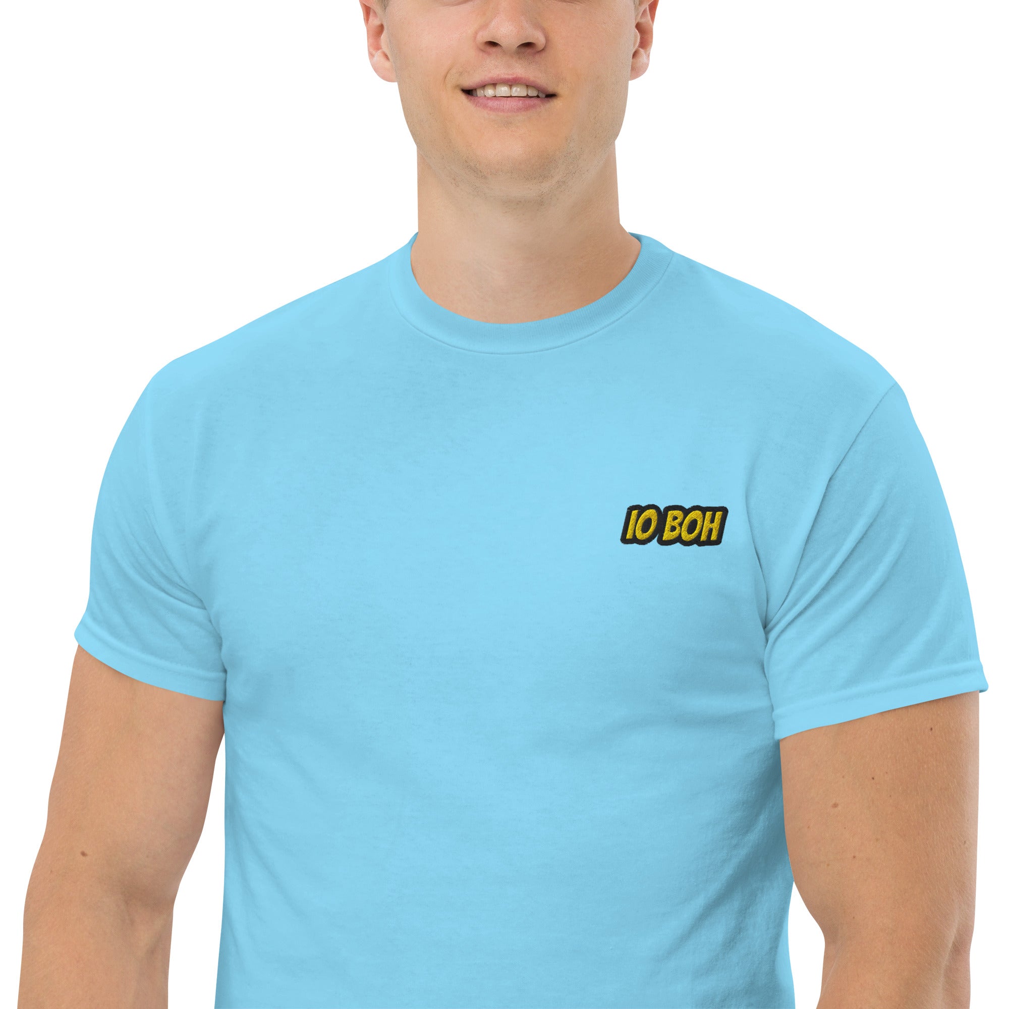 T-Shirt Unisex Ricamata 100% Cotone – Confortevole – Design Io Boh-Biiply