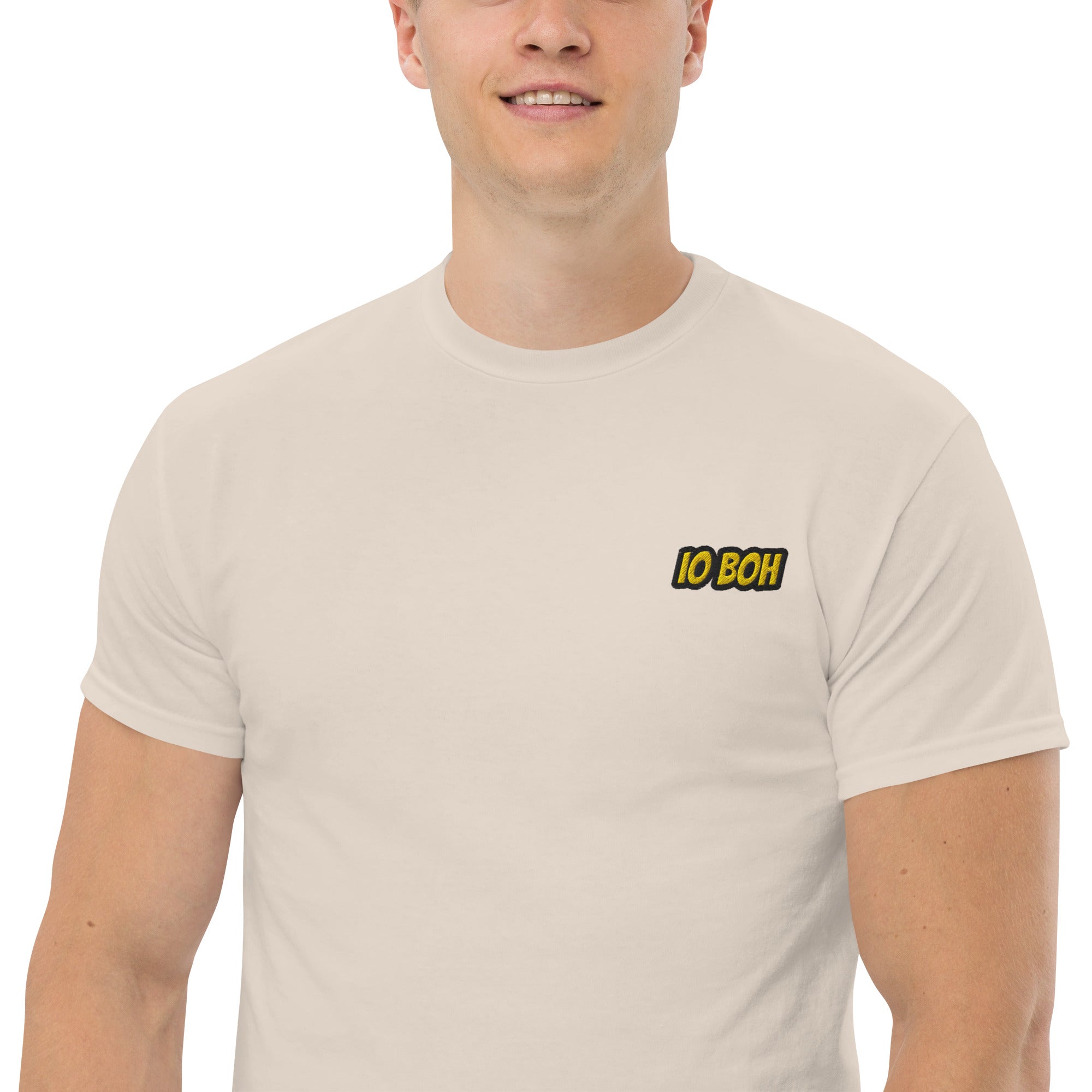 T-Shirt Unisex Ricamata 100% Cotone – Confortevole – Design Io Boh-Biiply