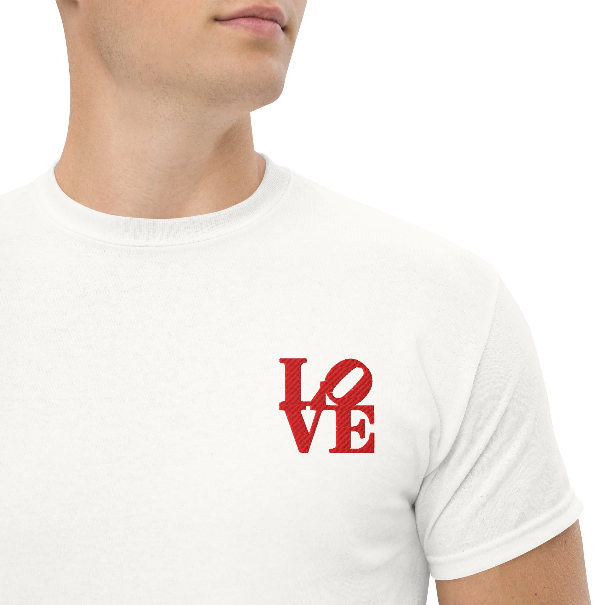 T-Shirt Unisex Ricamata 100% Cotone – Confortevole – Design Love-Biiply