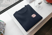 T-Shirt Unisex Ricamata 100% Cotone – Confortevole – Design Maialino-Biiply