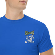 T-Shirt Unisex Ricamata 100% Cotone – Confortevole – Design Make Money Not Friends-Biiply