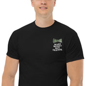 T-Shirt Unisex Ricamata 100% Cotone – Confortevole – Design Make Money Not Friends-Biiply