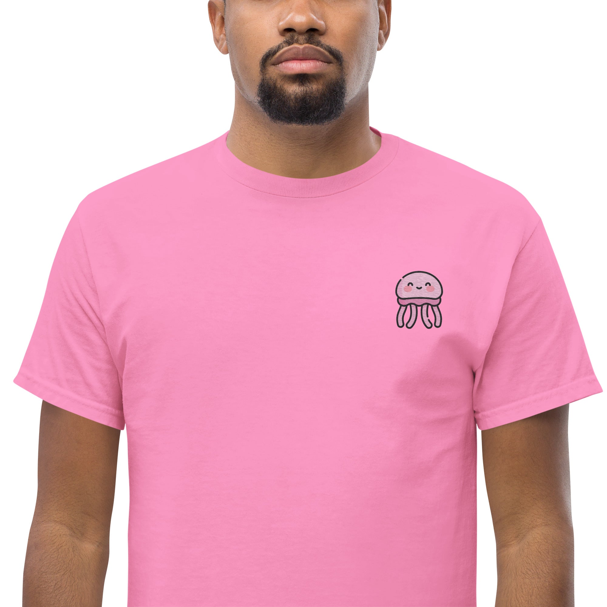 T-Shirt Unisex Ricamata 100% Cotone – Confortevole – Design Medusa Felice-Biiply
