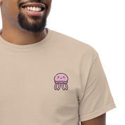 T-Shirt Unisex Ricamata 100% Cotone – Confortevole – Design Medusa Felice-Biiply
