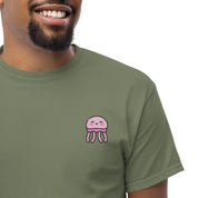 T-Shirt Unisex Ricamata 100% Cotone – Confortevole – Design Medusa Felice-Biiply