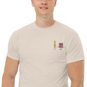 T-Shirt Unisex Ricamata 100% Cotone – Confortevole – Design Metro e Calcolatrice-Biiply