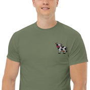 T-Shirt Unisex Ricamata 100% Cotone – Confortevole – Design Mucca-Biiply
