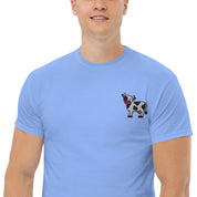 T-Shirt Unisex Ricamata 100% Cotone – Confortevole – Design Mucca-Biiply