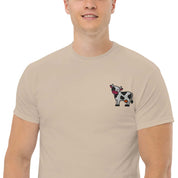 T-Shirt Unisex Ricamata 100% Cotone – Confortevole – Design Mucca-Biiply